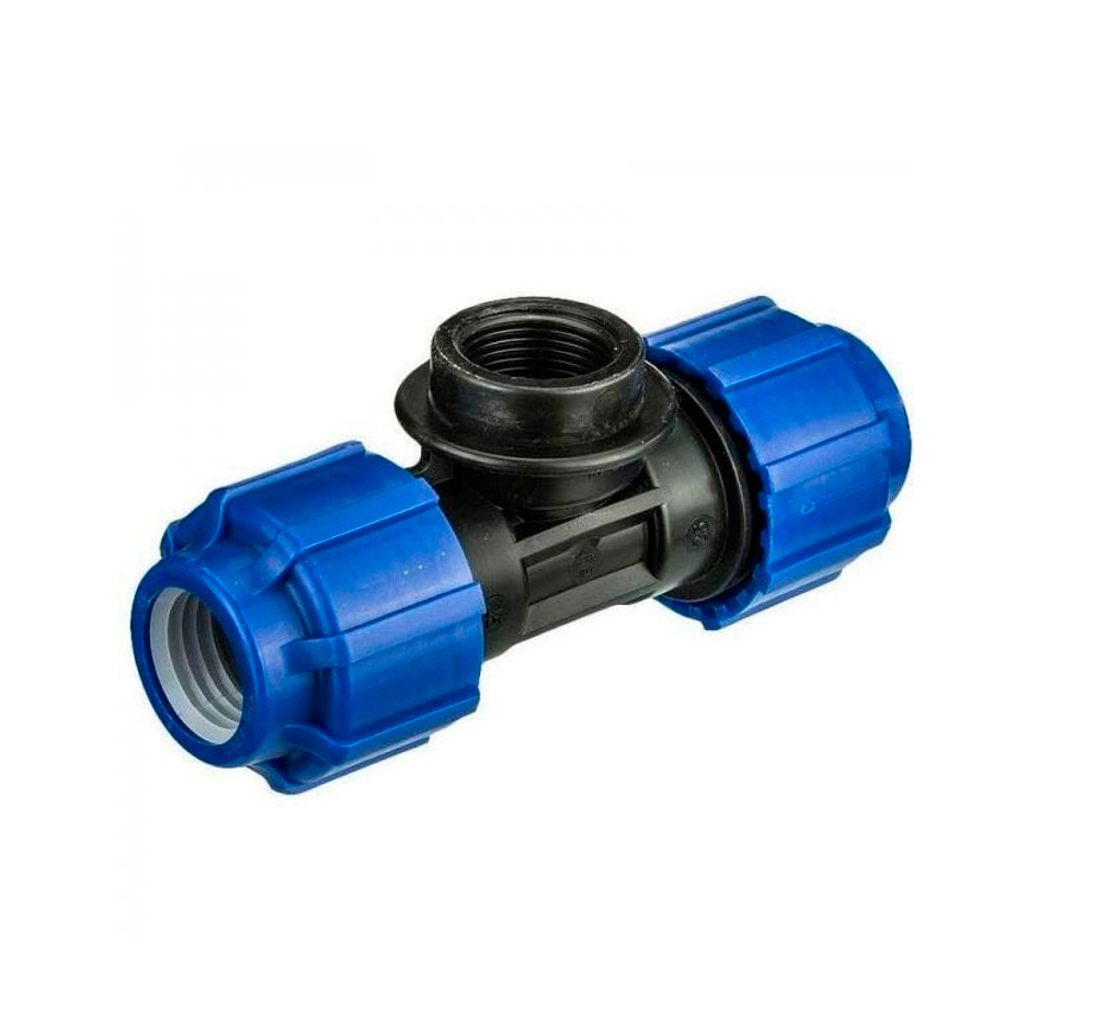 Тройник компрессионный ПНД Pro Aqua UNIO d25x1" внутренняя резьба