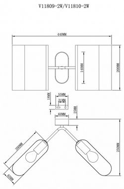 Бра Moderli Metalicana V11810-2W