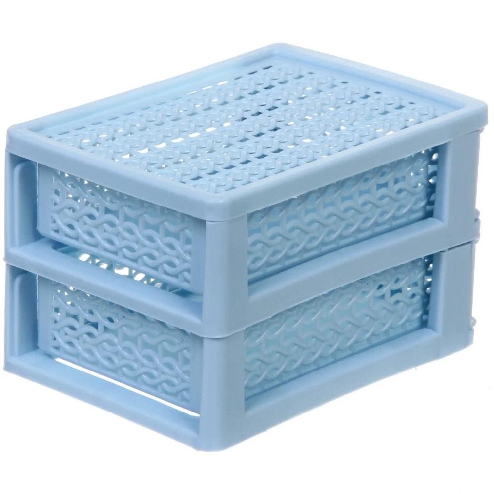 Комод малый «ПАЛЕРМО», цвет голубой, 2 отделения, 13*9*8см