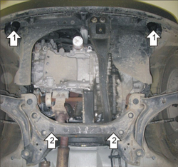 Усиленная защита Motodor картера двигателя, кпп. 2 мм, сталь. для Mercury Mariner 2007-2009,Ford Escape 2007-2009,Mazda Tribute 2007-2011 арт.00743