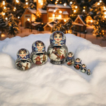 Матрешка 16см "Русская зима" 7 мест