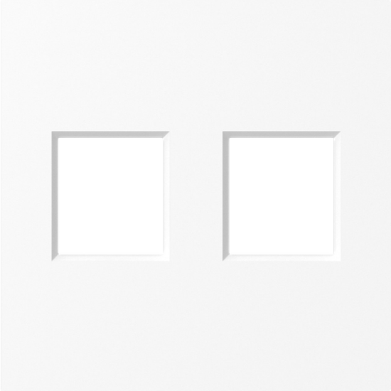 Накладка 2-я для розеток RJ45, TV, SAT,  глянцевый белый,  серия A07