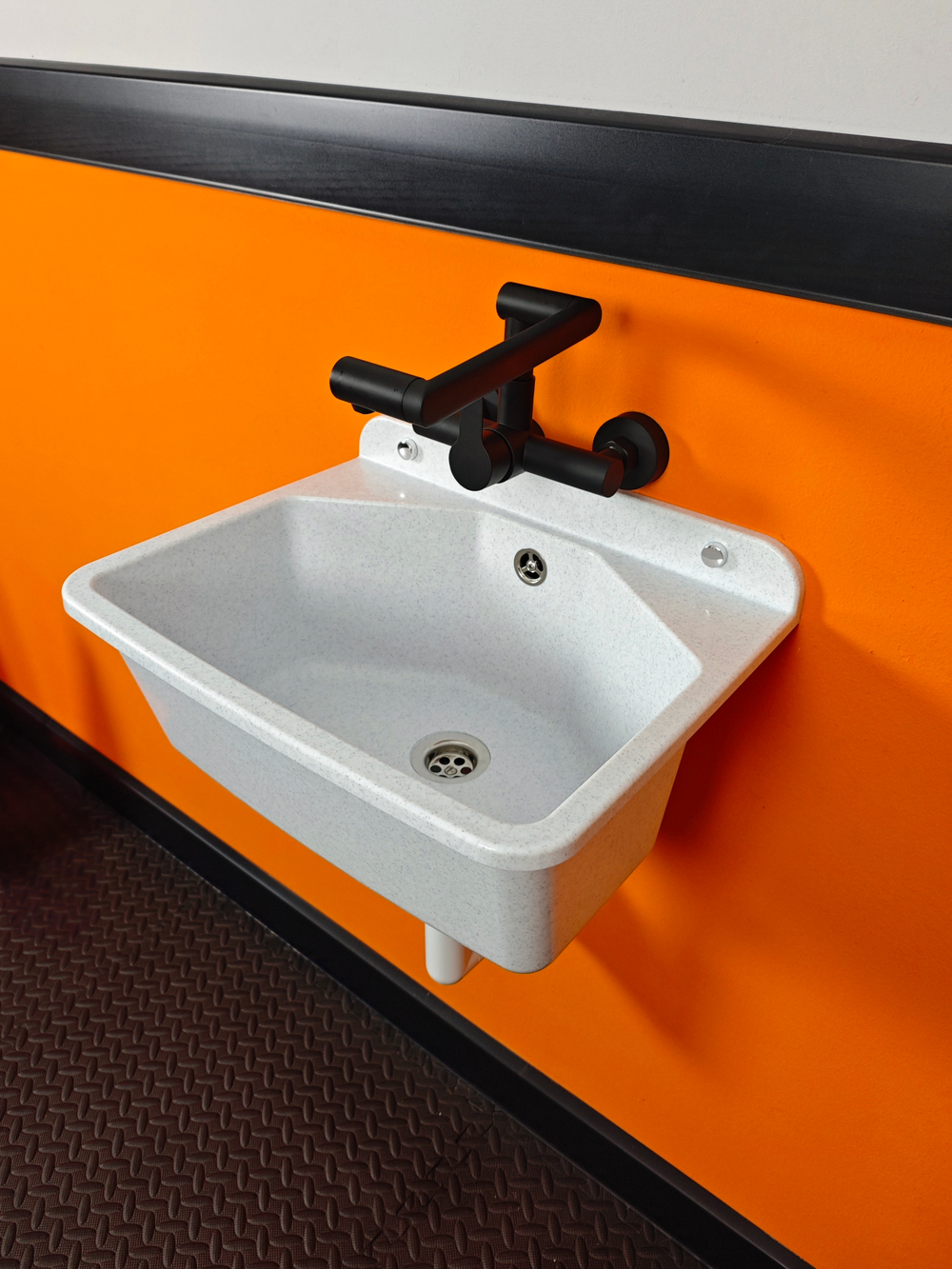 Пластиковая техническая раковина DRK WHITE