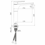 Смеситель для раковины 35k MIXLINE ML29-042 "Comfort" высокий излив