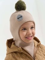 Шлем демисезонный из смесовой шерсти "Беж"