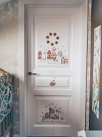 Наклейки для окон, мебели и стен РОЖДЕСТВЕНСКИЕ ДОМИКИ