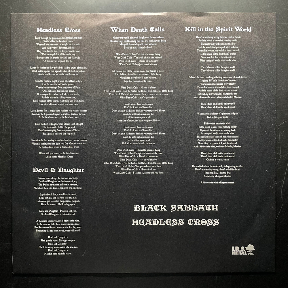 Black Sabbath ‎– Headless Cross (Европа 1989г.)