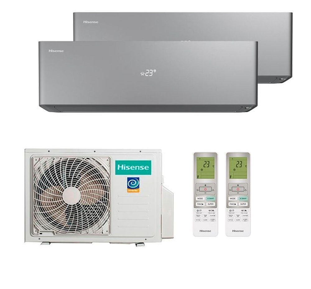 Мульти-сплит система Hisense на 2 комнаты (20+20)VISION PRO 2.0 CARBON