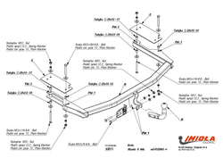 Фаркоп IMIOLA X.011 Mazda 6 хетчбек/седан 2003-2008(паспорт и сертификат в комплекте)(без электрики)