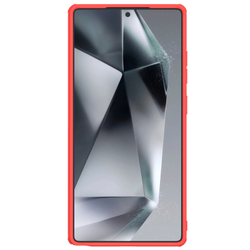 Усиленный противоударный чехол красного цвета от Nillkin для Samsung Galaxy S25 Ultra, серия Super Frosted Shield Pro