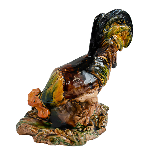 Петух. Керамика. Обливная майолика. Старая Гжель. СССР. 1950-60-е гг.