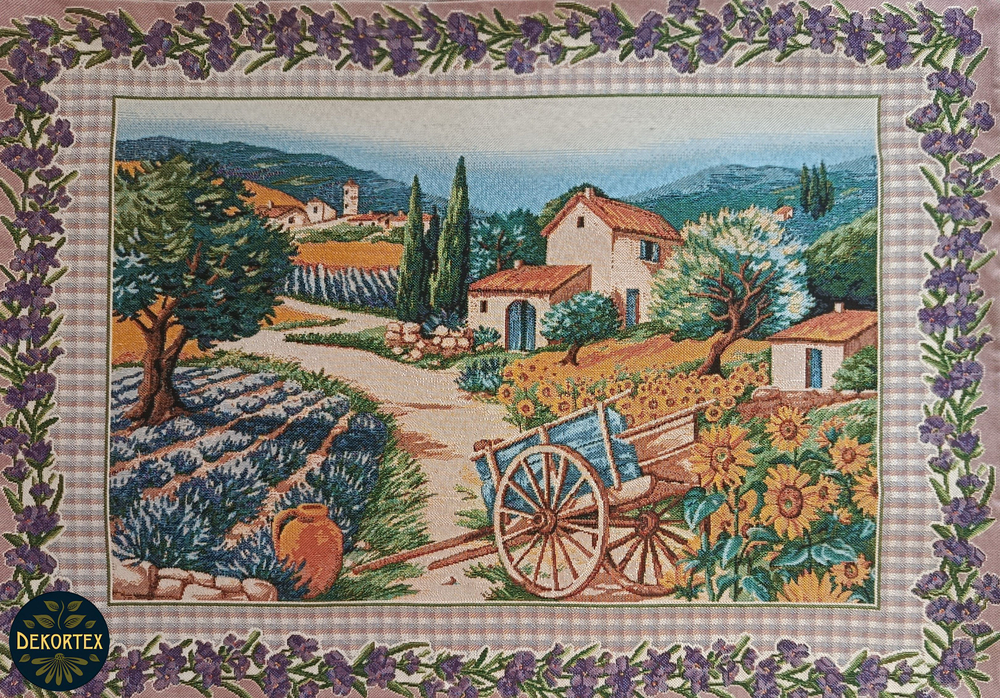 Декоративная гобеленовая наволочка для интерьерной подушки Прованс 68х47