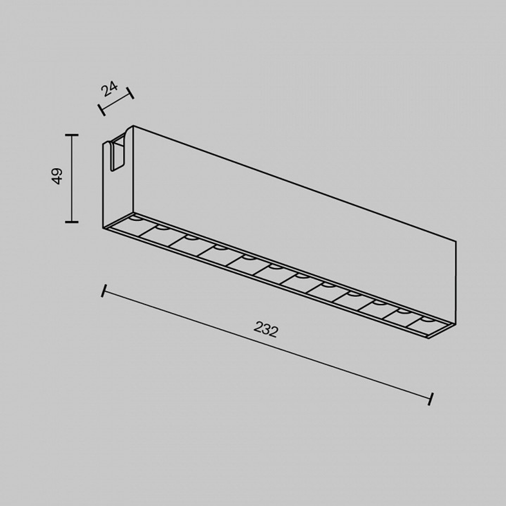 Накладной светильник Maytoni Technical Points TR150-1-12W3K-M-BS