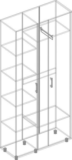 Шкаф трехстворчатый "Граф" (Дуб баррик/перламутр), ЛДСП, Велес