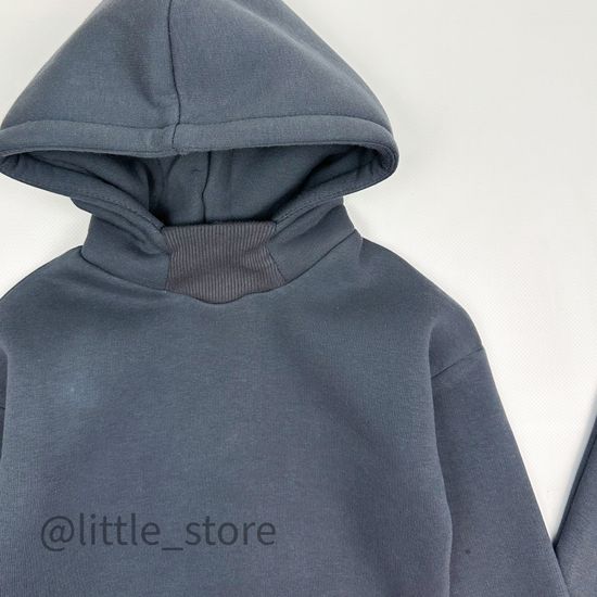 Комплект из футера с начесом, Графит