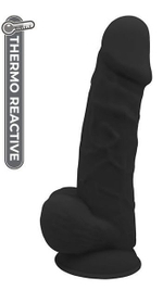 Черный фаллоимитатор на присоске DILDO 8.5INCH - 20 см. (Цвет: черный)