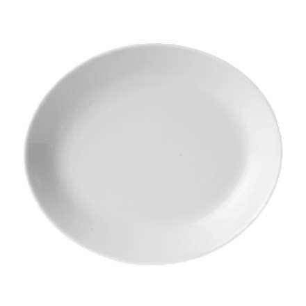 Блюдо «Тэйст» овальное фарфор ,H=36,L=300,B=260мм белый