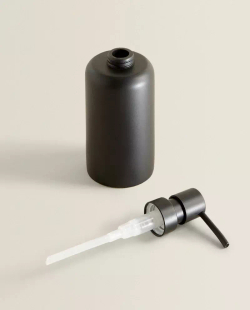 ZARA HOME ДОЗАТОР ДЛЯ МЫЛА ИЗ СМОЛЫ, ЧЕРНЫЙ