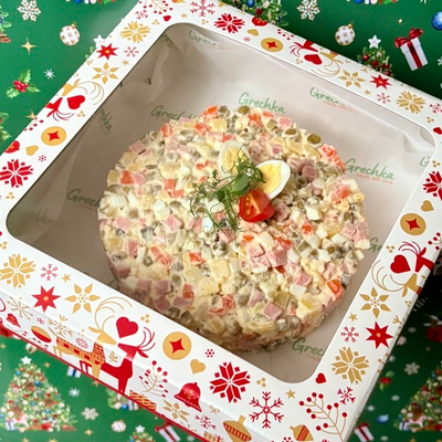 Салат оливье с ветчиной 1кг