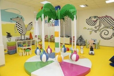 Детская карусель кокосовая пальма "Пломбир" (d290см)