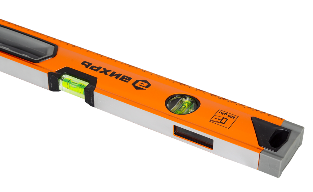 Уровень алюминиевый «Усиленный» 600мм 3 глазка фрезерованный Вихрь