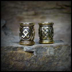 Бусина "Старший Футарк. Руна Одал " (малая) для темляков или браслетов