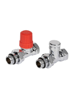 Набор термостатический для радиатора прямой Design 1/2" Click (Хром) Royal Thermo (RTE07.0013 CH)