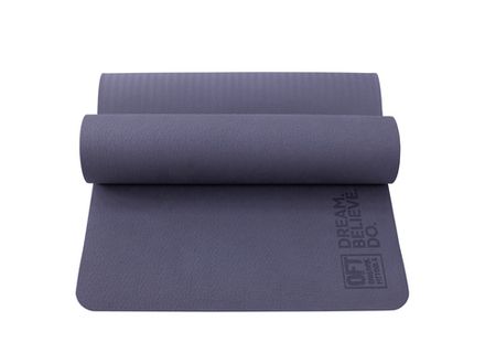 Коврик для йоги и фитнеса 185 х 80 см толщина 8 мм TPE лиловый