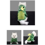 Кофта - толстовка с капюшоном для собак мелких пород «МОДНЫЙ БРО», динозаврик, размер М (44*30*26см) Ultramarine