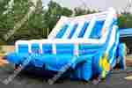 Надувная водная горка для бассейна «Голубая волна», 9*6*5 м