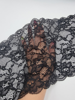 Кружево эластичное черное КС167 (20 см)