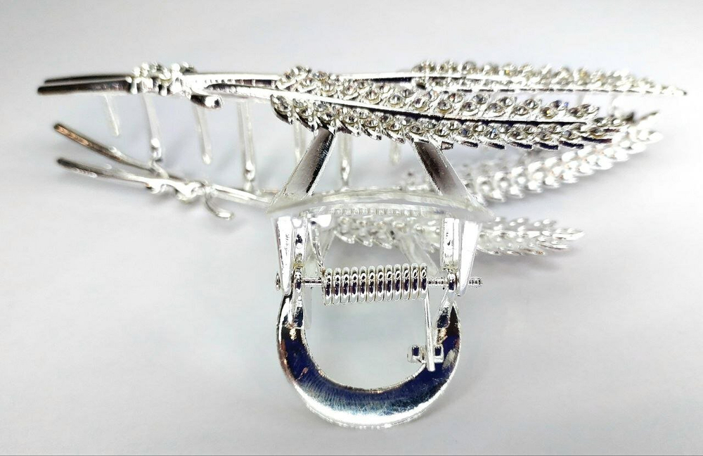 Заколка-краб для волос Колос Цвет серебро