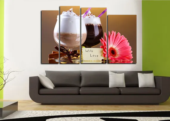 Модульная картина "Коктейль с любовью"