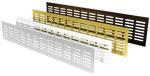 Решетка переточная алюминиевая с анодированным покрытием 480x80, Сhampagne 4808DP Al Сhampagne