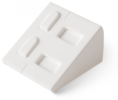 Вкладыш 03/стойка/для 2 колец/2 вертик.язычка друг под другом/2 окошка для бирки/2 прорези для нитки