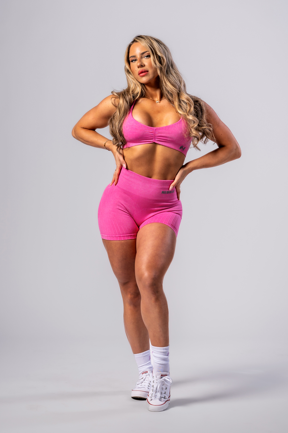Шорты High Waisted Push-Up Shorts TOTALLY SEAMLESS 304 Розовые