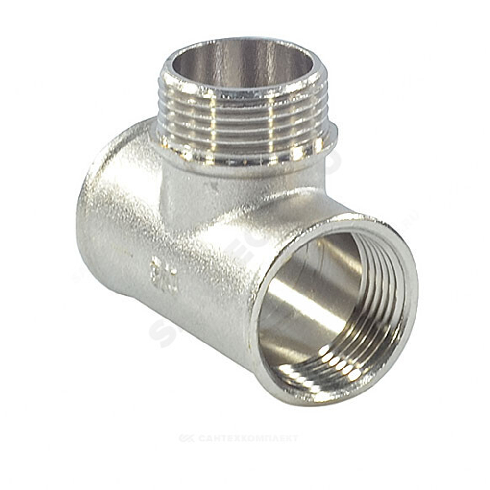 Тройник латунь никель Ду 20 (3/4") ВР/НР/ВР SantechSystems
