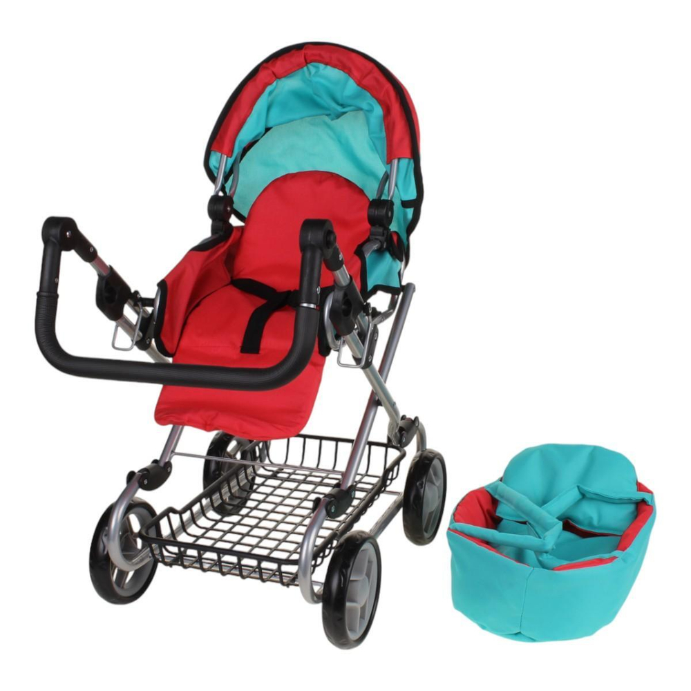 Коляска д/кукол универс.металл. складн. цв. микс, в коробка (9346W)