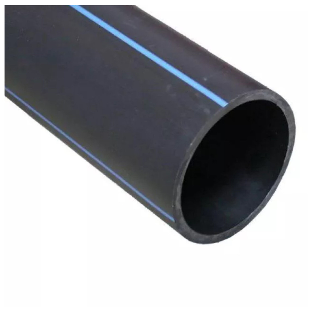 Труба ПНД 25х2,0 SDR13,6 черная с синей полосой, питьевая (200)