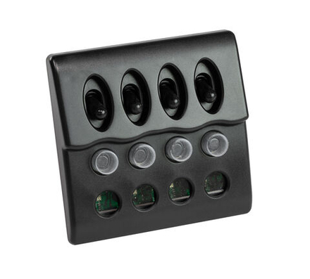 Панель бортового питания 4 переключателя, индикация, автоматы