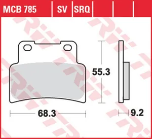 Колодки тормозные дисковые TRW MCB785