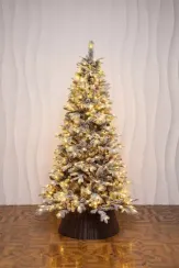 Искусственная елка Скандинавия заснеженная 240 см., литая хвоя+пвх, 760 мульти/теплых LED ламп, ЕлкиТорг (26240)