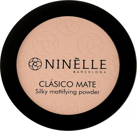 Ninelle Пудра для лица Clasico Mate, легкая, матовая, тон №202, Розово-бежевый