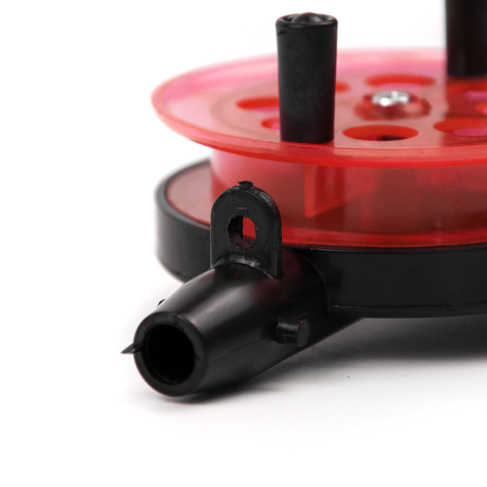 Зимняя удочка Три Кита Техно d-75, с пластиковой ручкой (хлыст стекловолокно), Красный