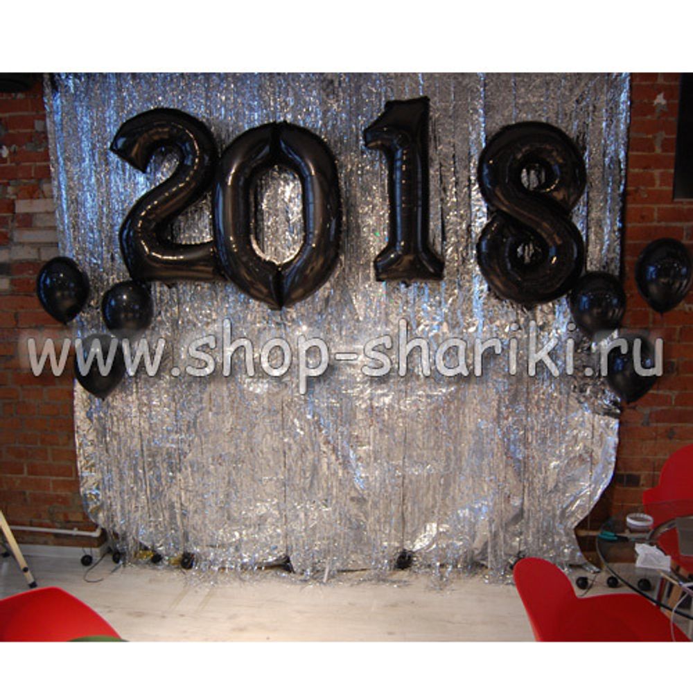 shop-shariki.ru шары-цифры на новый год 2018 черные