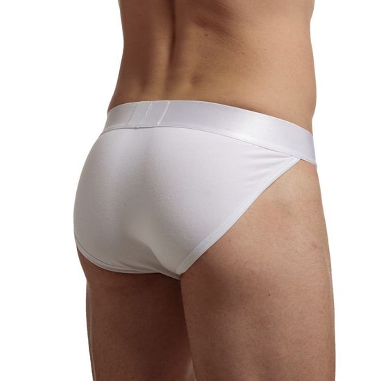 Мужские трусы танга белые JOCKMAIL JM3032-1