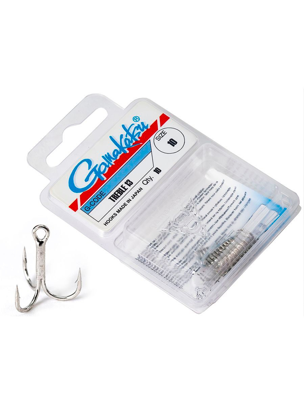 Крючки-тройники Gamakatsu 13R TREBLE HOOKS RED размер 06 (упк.10шт.)
