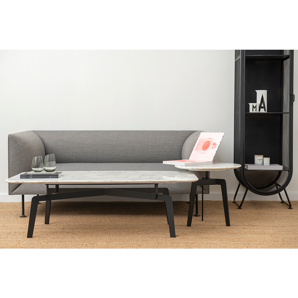 Столик чайный Berg Nilsen 50см мрамор/черный