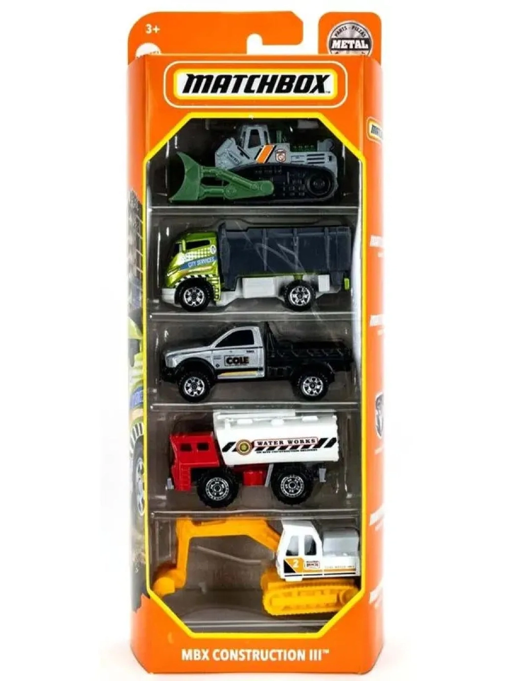 Набор машинок Matchbox 5 шт MBX Construction 3 C1817