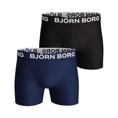 Björn Borg Noos Solids Boxer Shorts 2 Pack Men - Dark Blue, Black